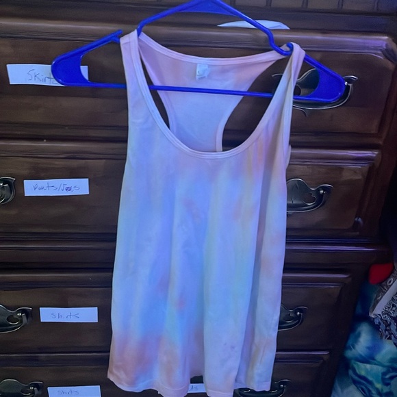 Size extra large pink and white faded tank top no sleeve - Picture 1 of 1